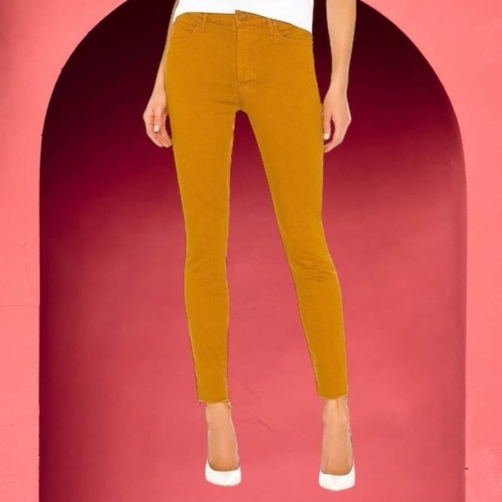 MOTHER Denim ‘The Stunner Ankle Fray’ Jeans in “Buckthorn Brown” Size 27